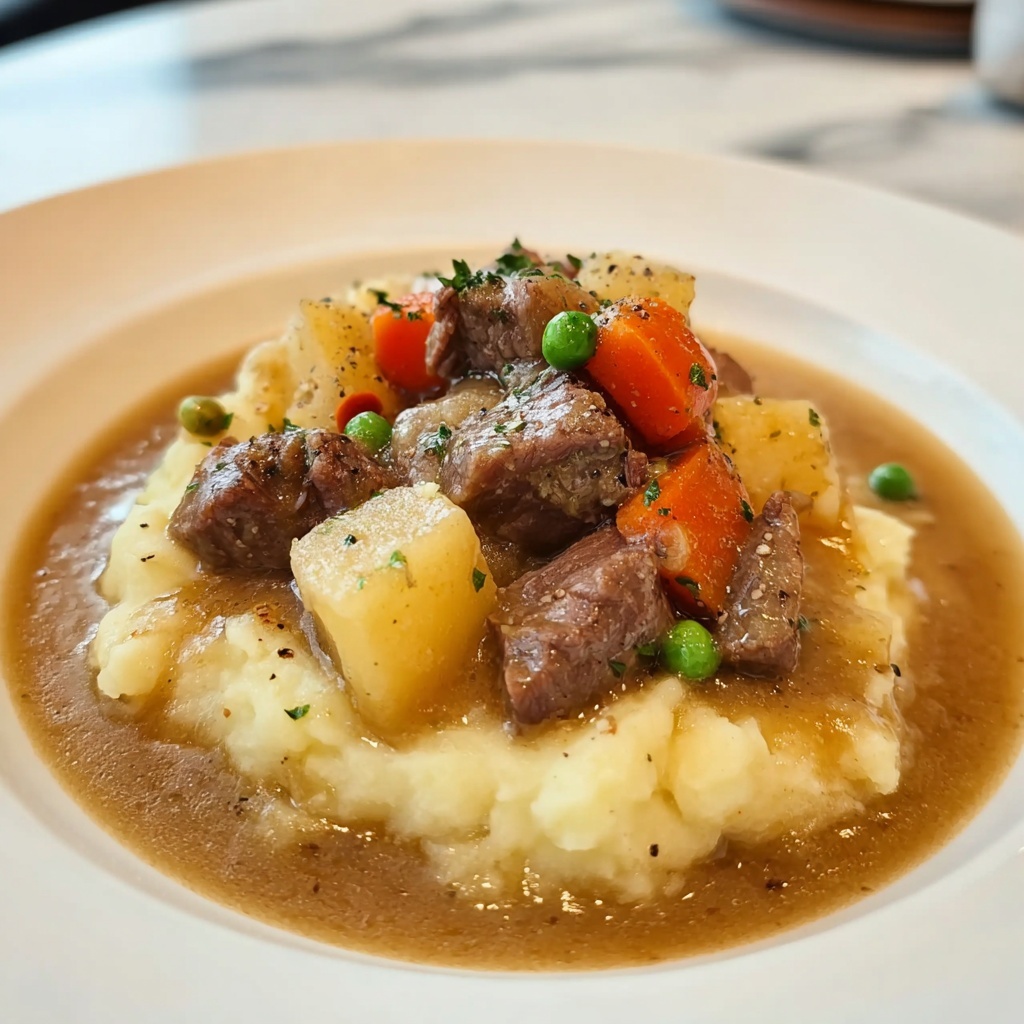 Irish Beef Stew with Mashed Potatoes Recipe - Recipe Image