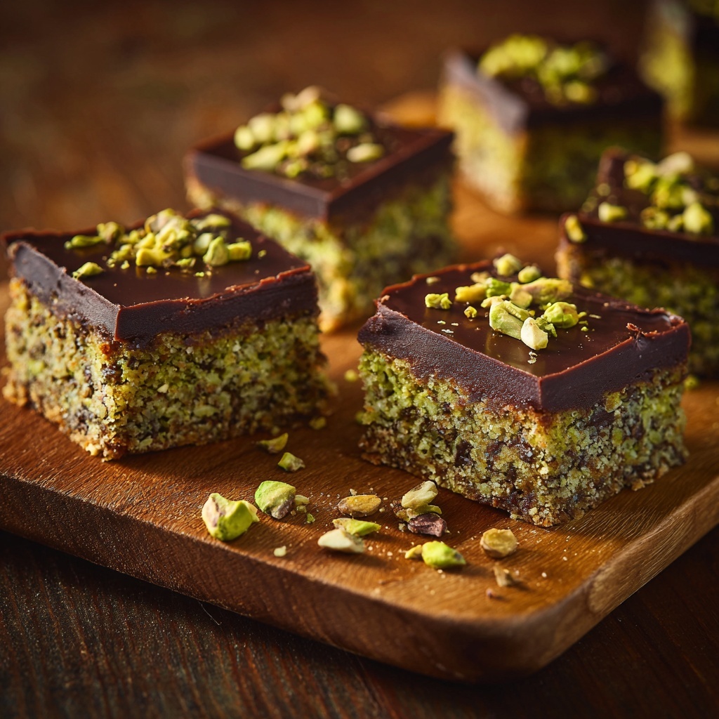 Chocolate and Pistachio Bars Recipe - Recipe Image