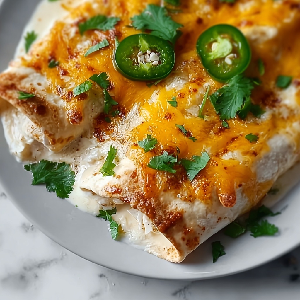 Jalapeño Popper Cheesy Chicken Enchiladas with Creamy Sauce Recipe - Recipe Image