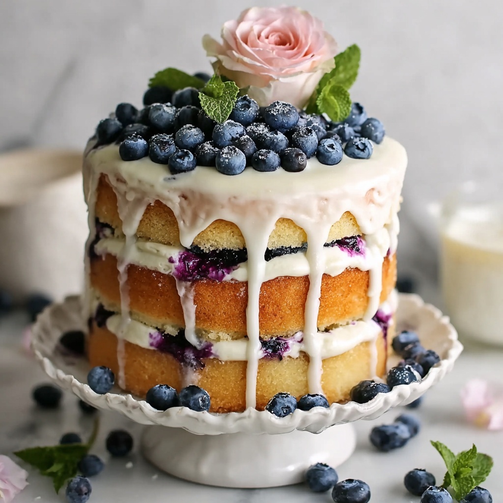 Dreamy Blueberry Shortcake Cake Recipe - Recipe Image