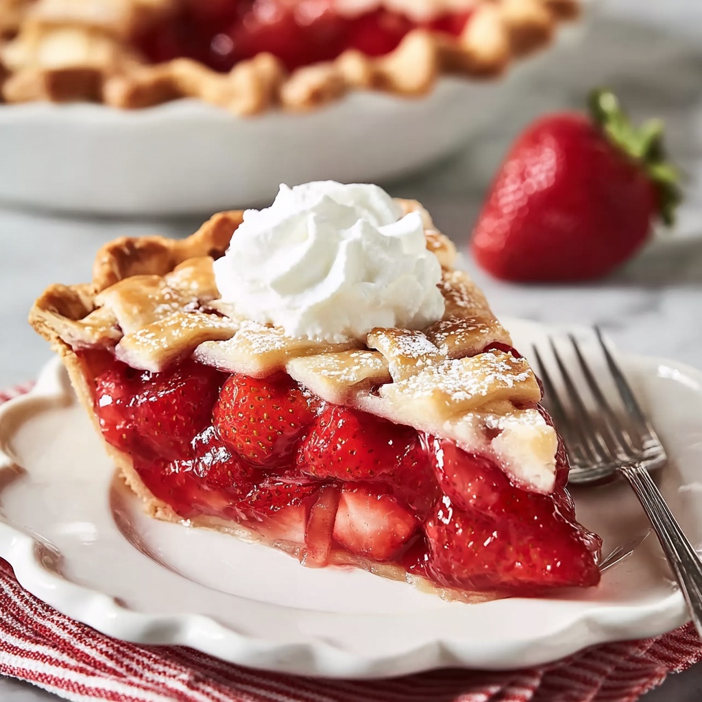 Strawberry Rhubarb Pie Recipe - Recipe Image