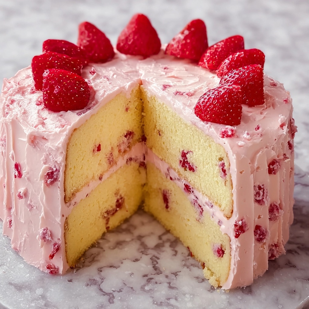Strawberry Cheesecake Pound Cake with Strawberry Cream Cheese Frosting Recipe - Recipe Image