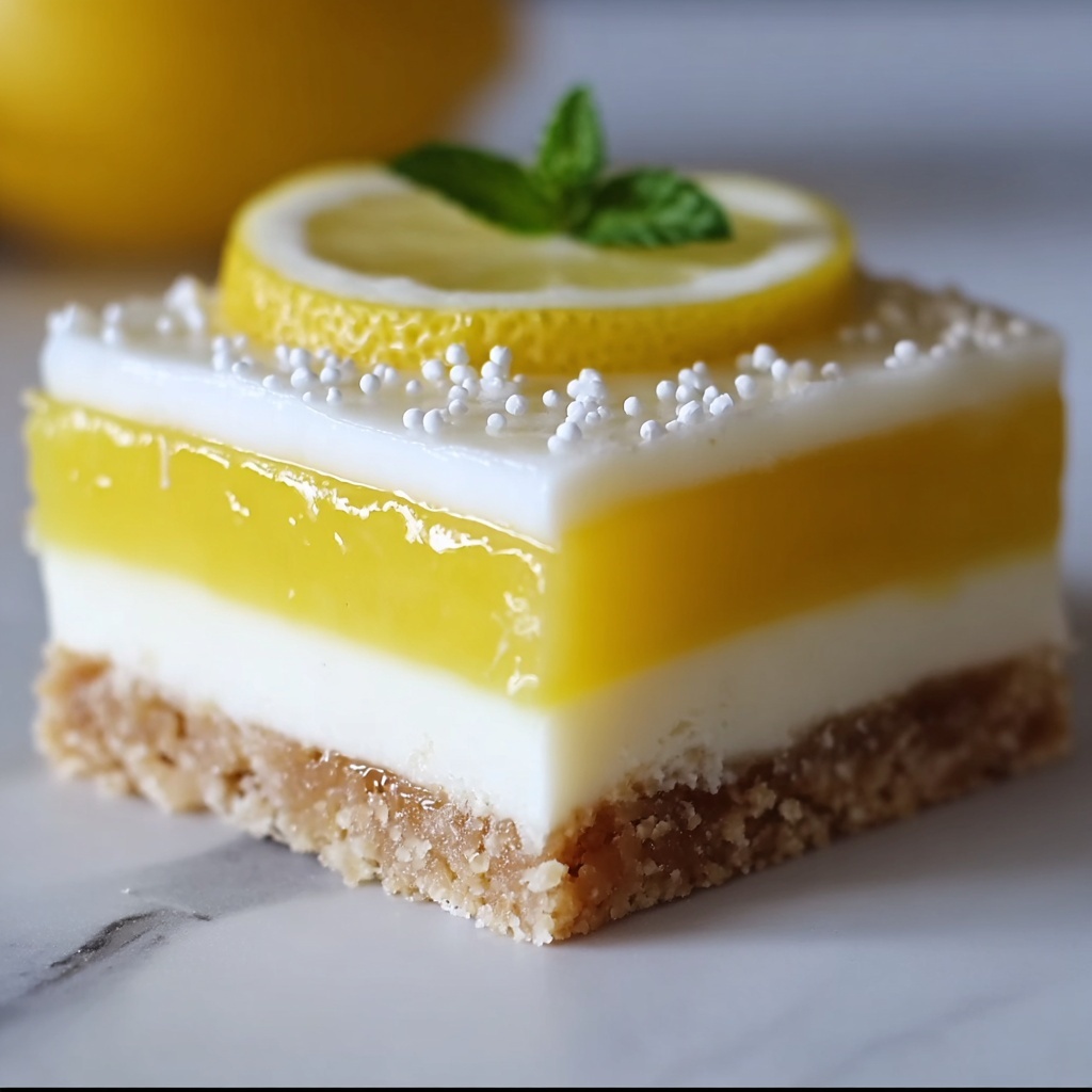 No-Bake Lemon Curd Dream Slice Recipe - Recipe Image