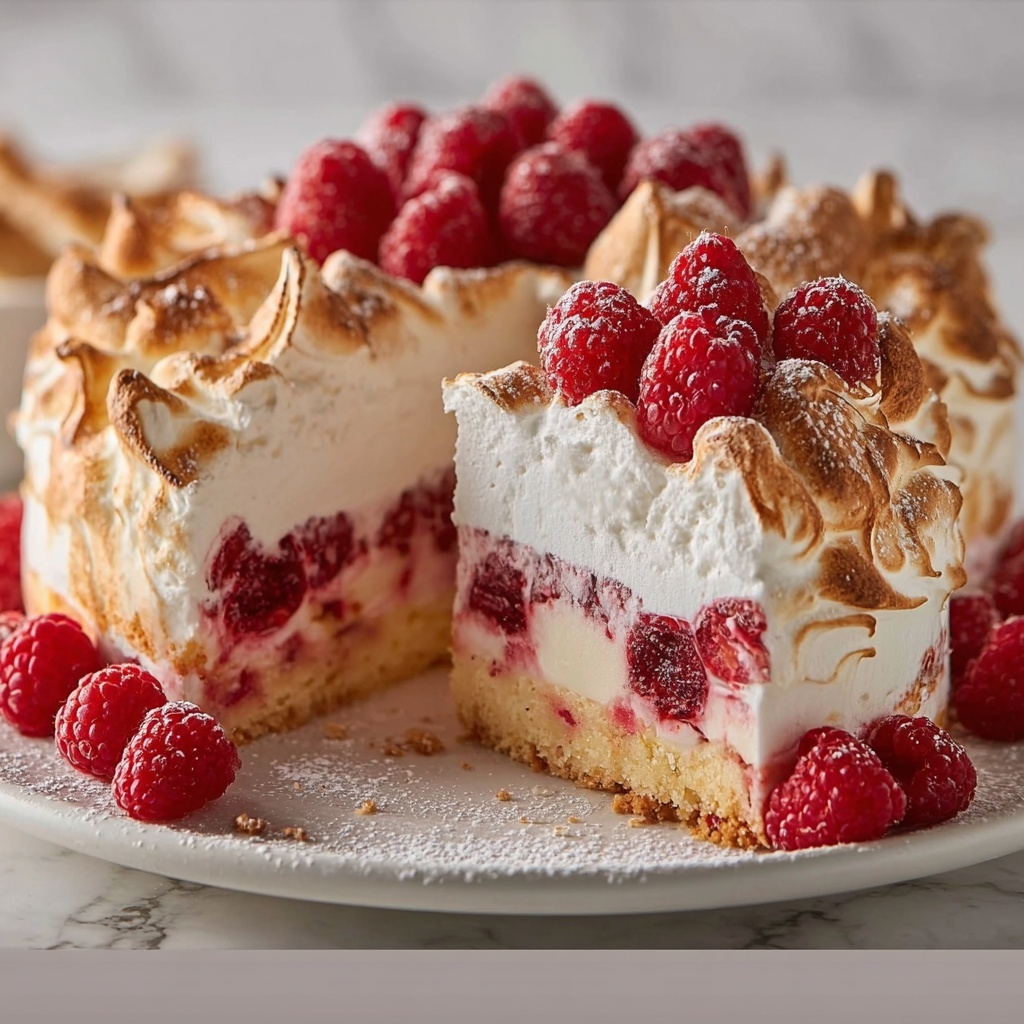 Meringue Roulade with Raspberries Recipe - Recipe Image