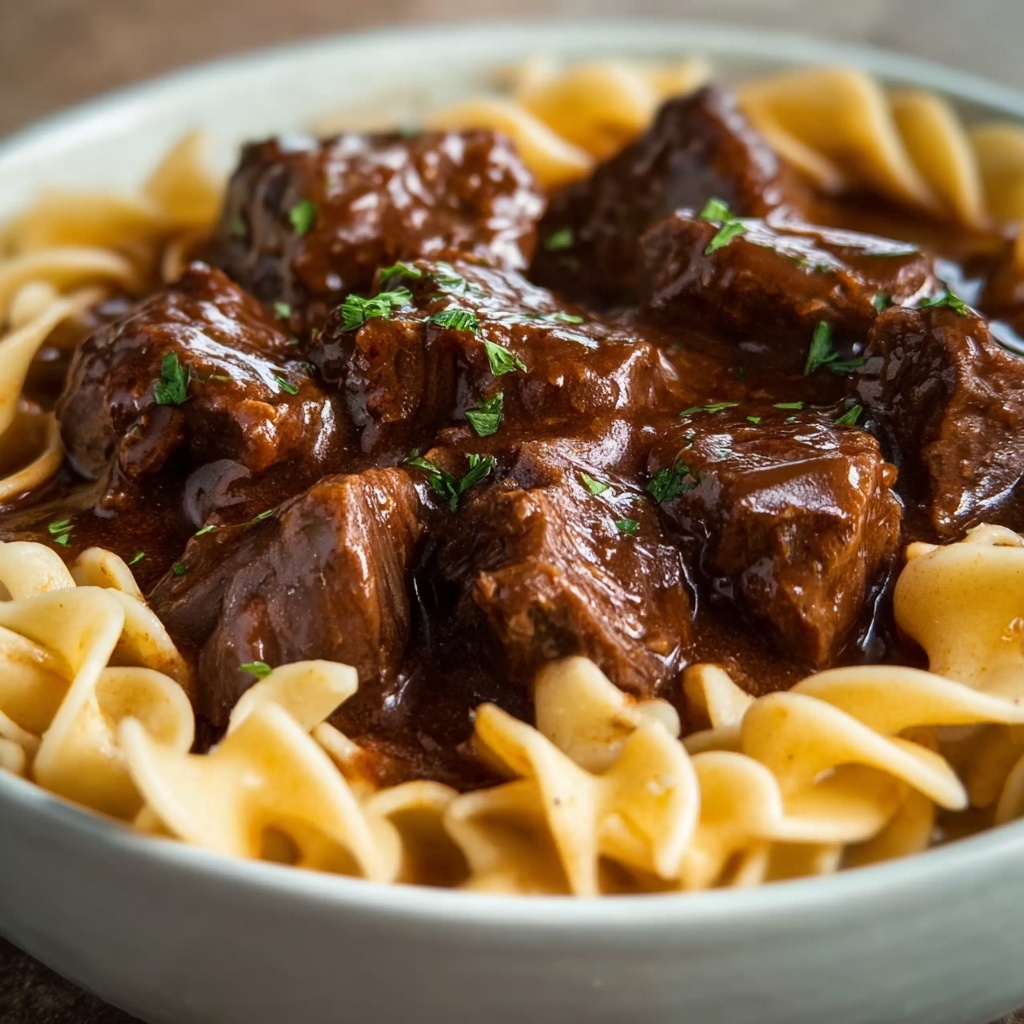 Crockpot Beef and Noodles Recipe - Recipe Image