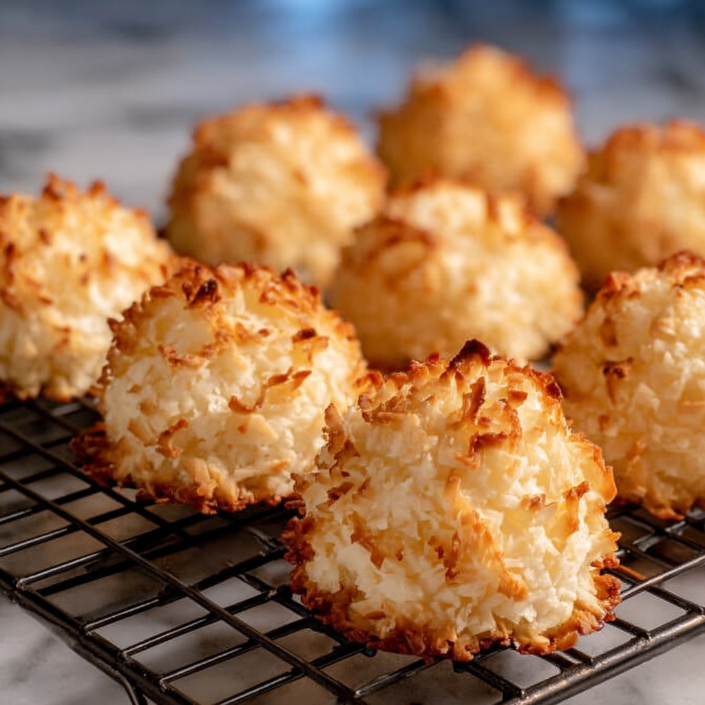 Coconut Macaroons with Optional Chocolate Drizzle Recipe - Recipe Image