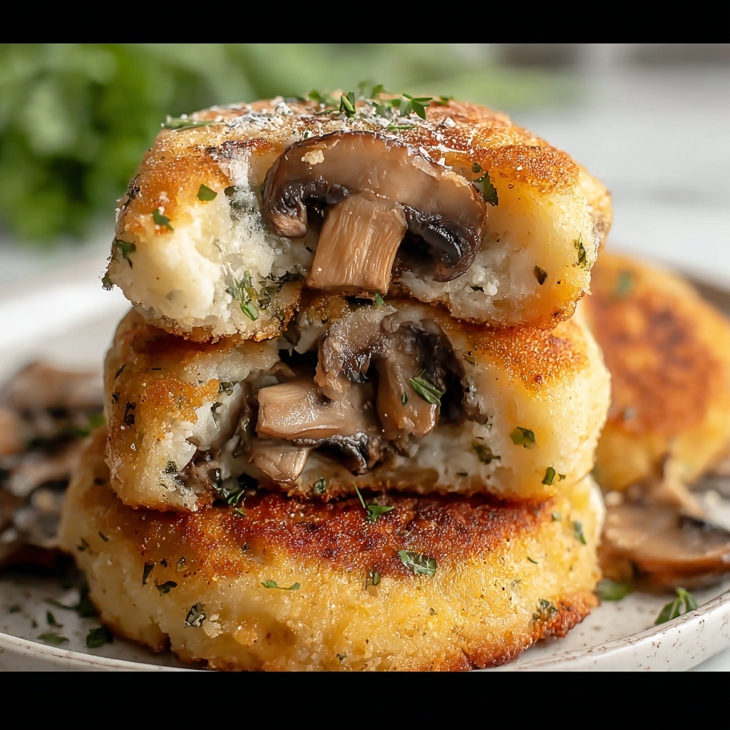 Mushroom Stuffed Potato Cakes Recipe - Recipe Image