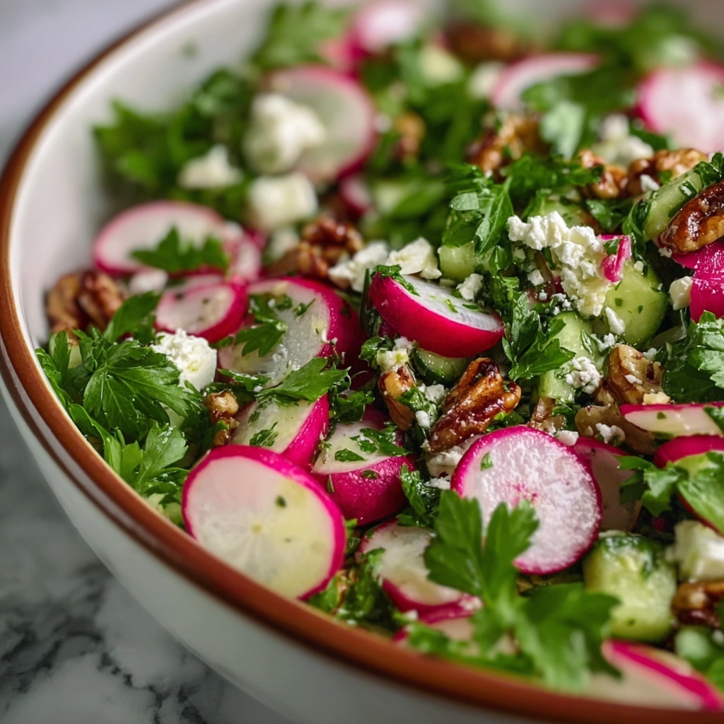 Herb and Radish Salad with Feta and Walnuts Recipe - Recipe Image