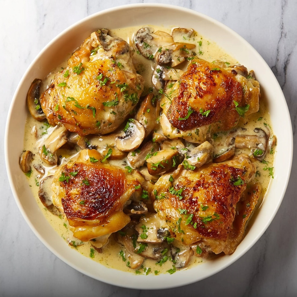 Baked Chicken Legs with Cream of Mushroom Sauce Recipe - Recipe Image