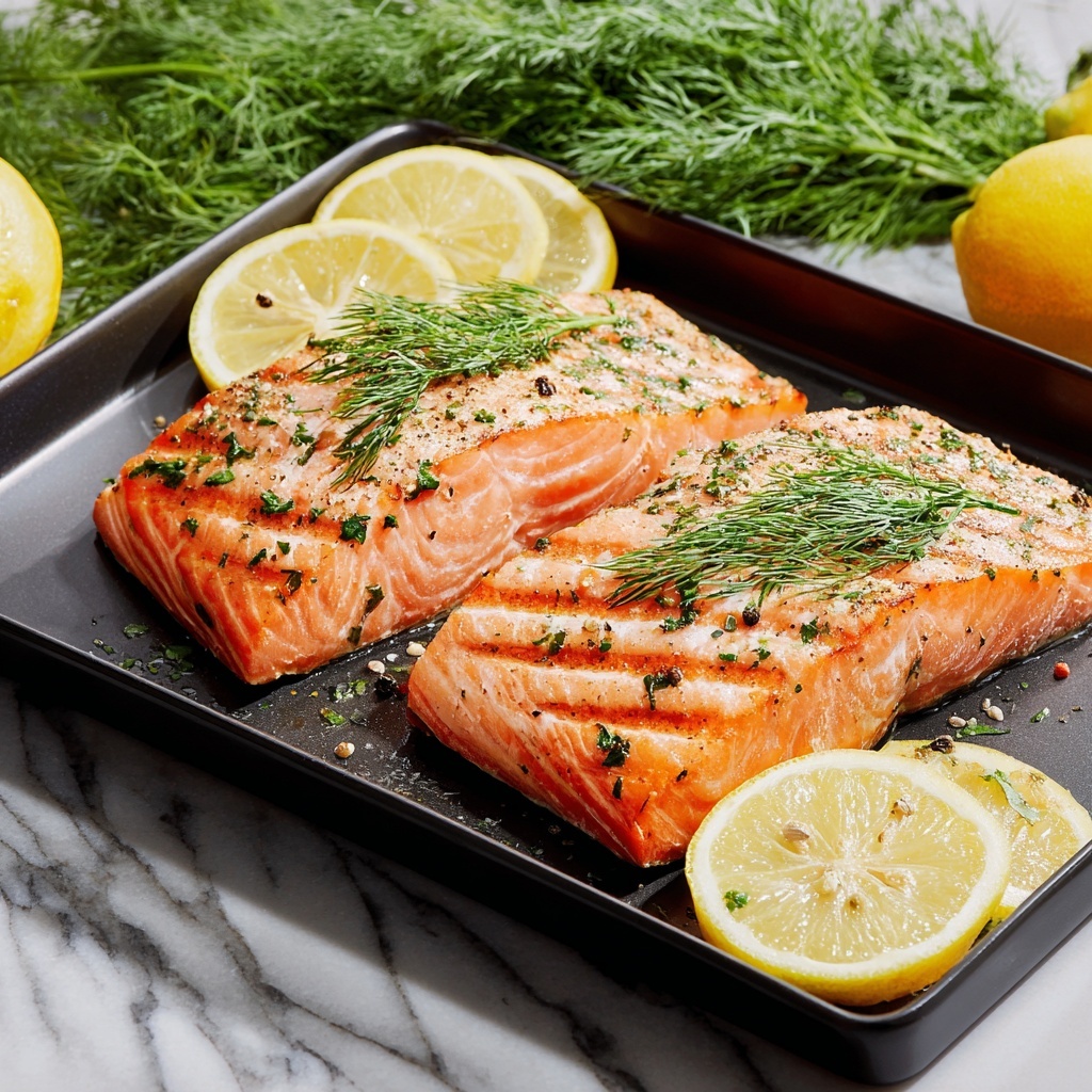 Baked Salmon with Lemon and Dill Recipe - Recipe Image