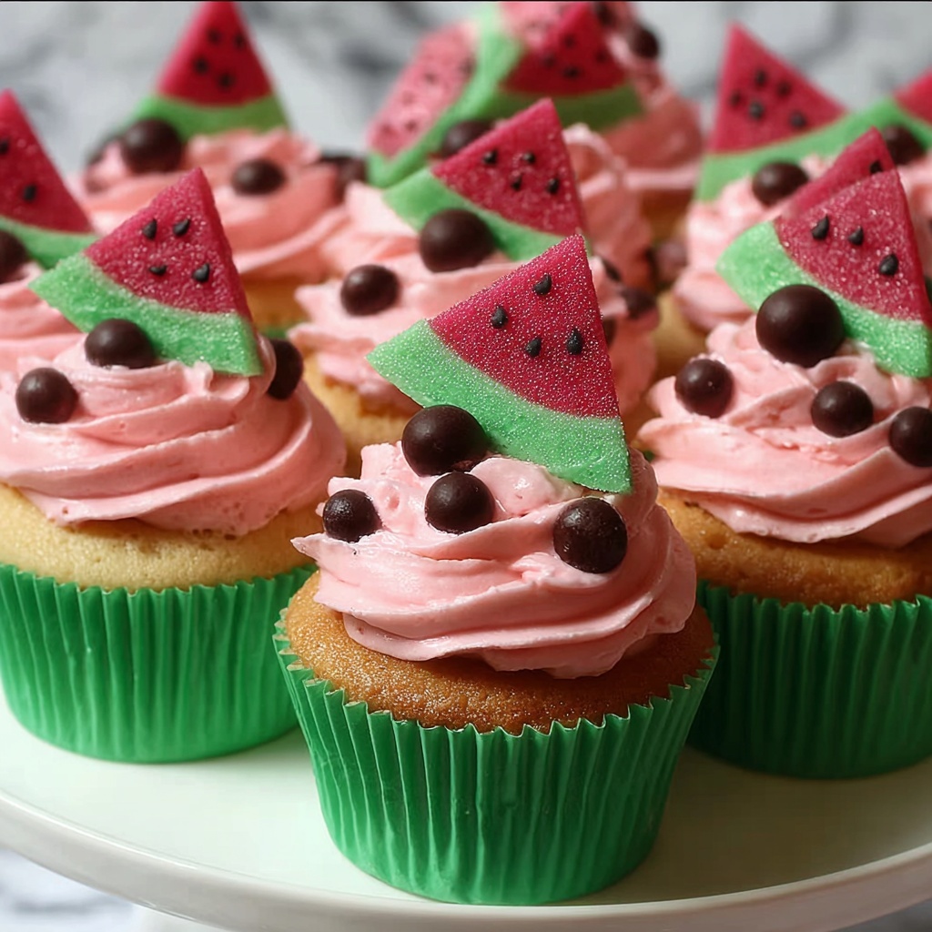 Watermelon Cupcakes Recipe - Recipe Image