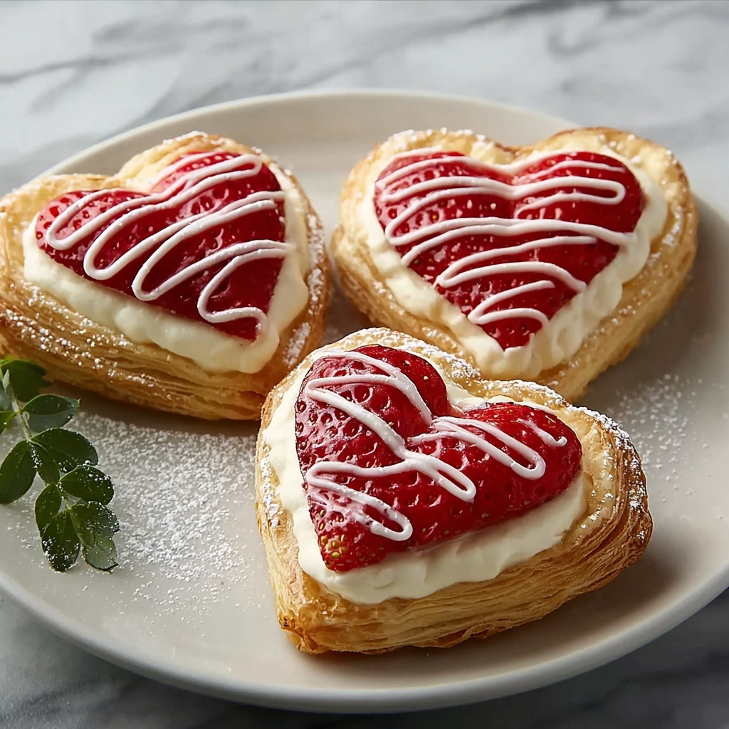 Strawberry Puff Pastry Hearts Recipe - Recipe Image