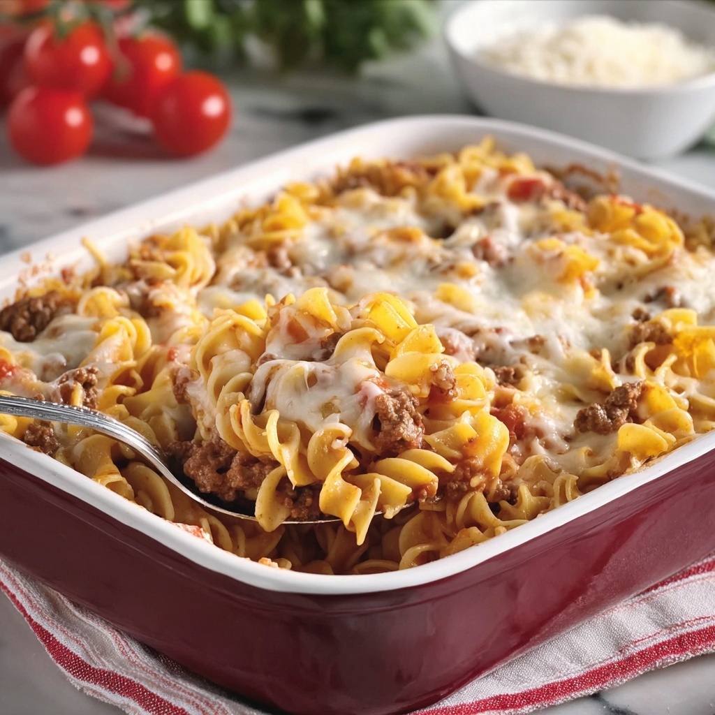 Amish Country Casserole (Hearty Homestyle Beef and Noodle Bake) Recipe - Recipe Image