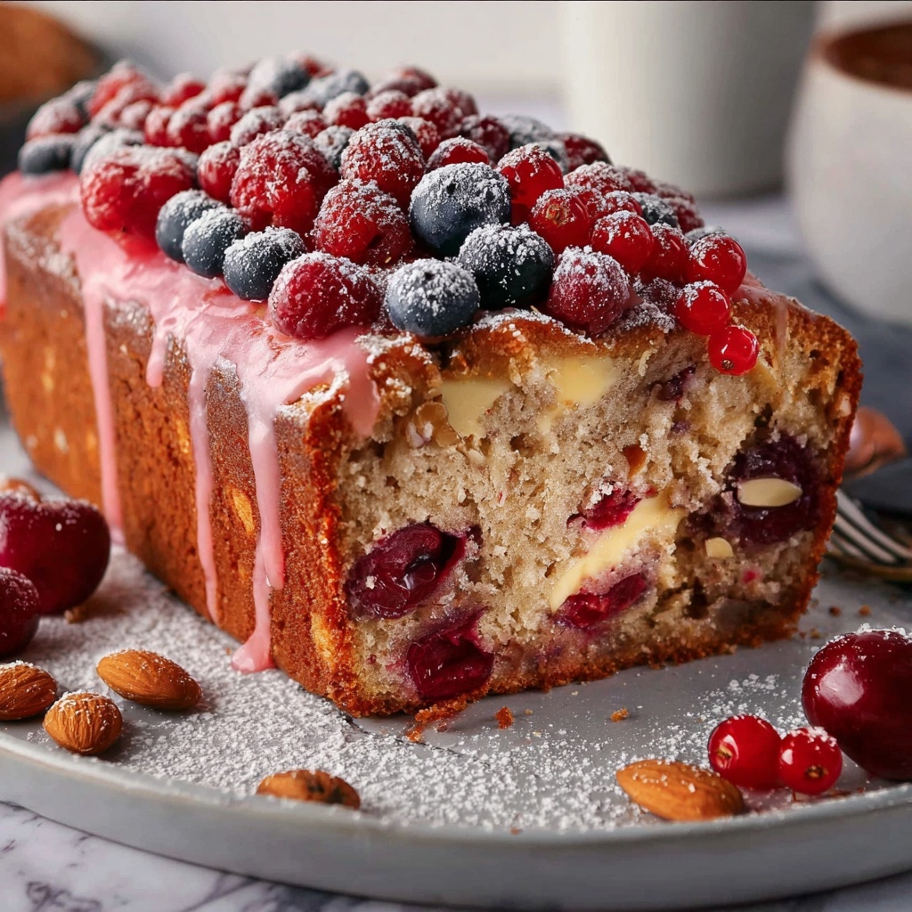 Bakewell Loaf Cake Recipe - Recipe Image