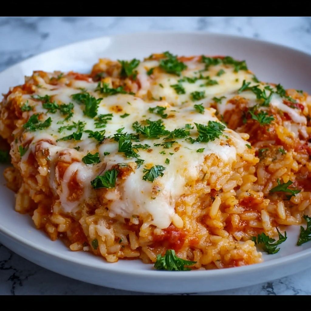 Vegetarian Pizza Casserole with White Beans and Rice Recipe - Recipe Image