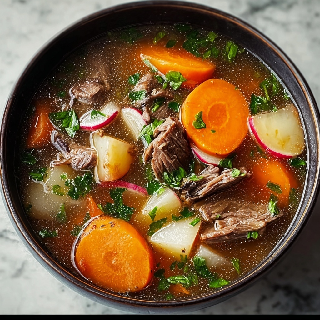 Beef Soup with Carrots and Radish Recipe - Recipe Image