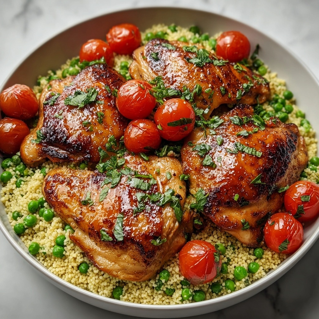 One-Pan Garlic Butter Chicken Couscous Recipe - Recipe Image