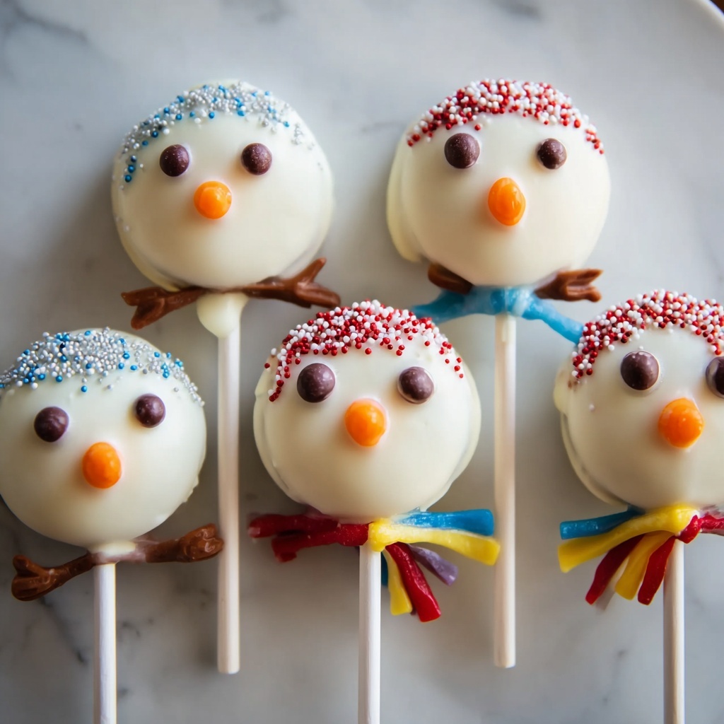 Oreo Snowman Cake Pops Recipe - Recipe Image