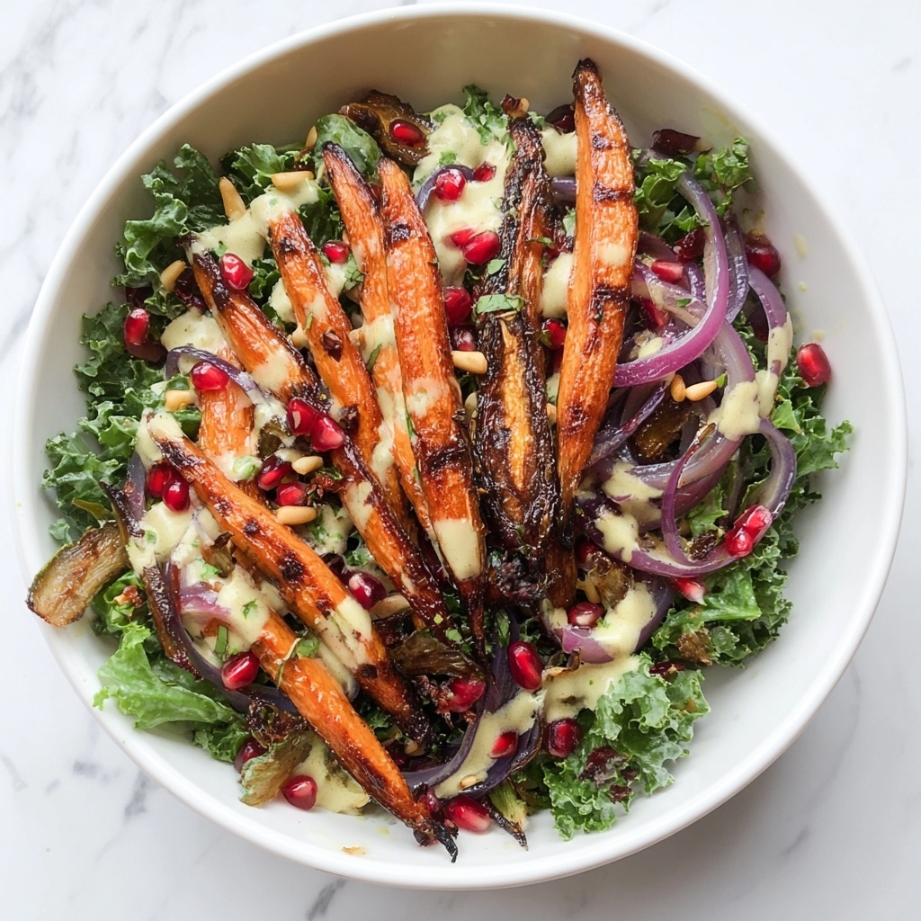 Roasted Carrot Salad with Tahini Lemon Drizzle Recipe - Recipe Image