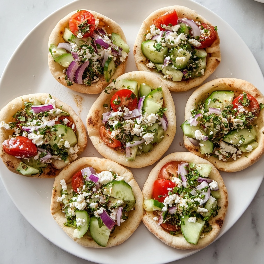 Savory Mini Pita Pockets with Fresh Vegetables and Hummus Recipe - Recipe Image