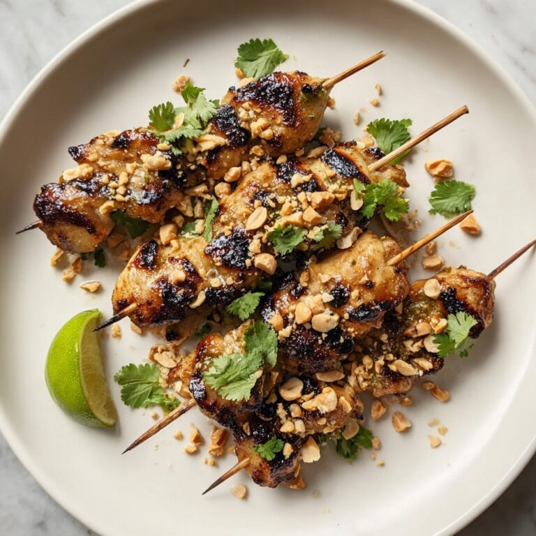 Spicy Peanut Chicken Skewers Recipe