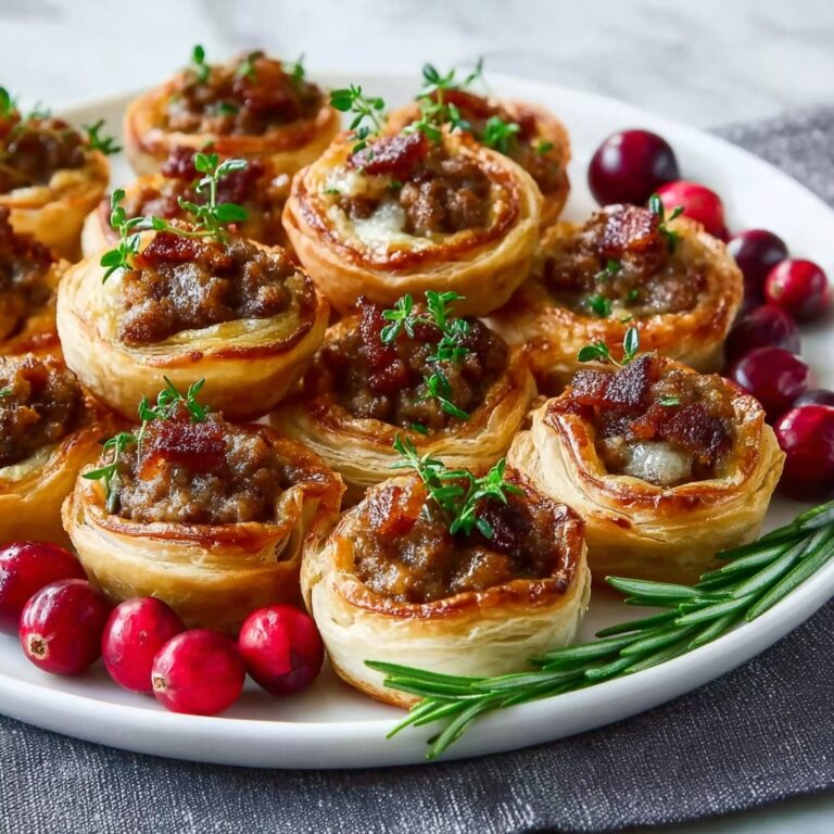 Sausage Cranberry Brie Bites Recipe