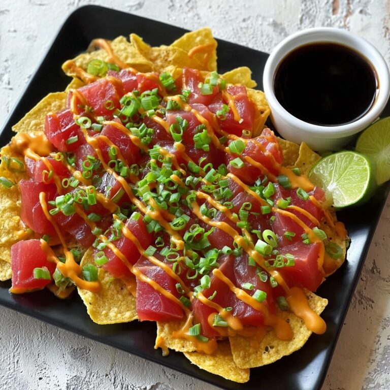 Tuna Poke Nachos with Crispy Wonton Chips Recipe