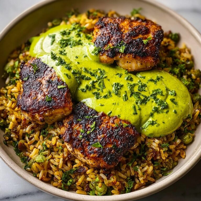 Peruvian Chicken and Rice with Green Sauce Recipe