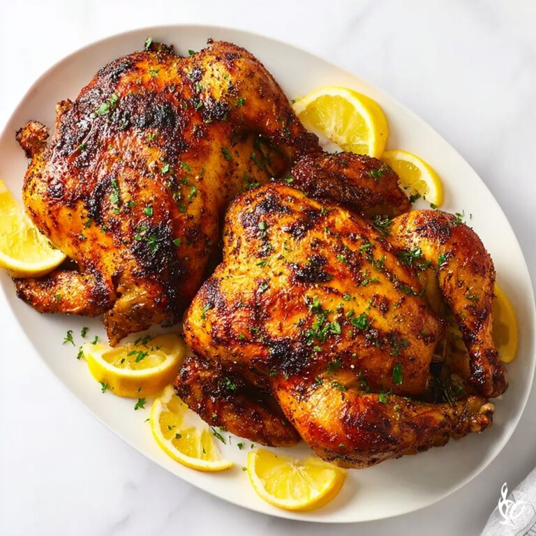 Crispy Spatchcock Chicken with Lemon and Herbs Recipe