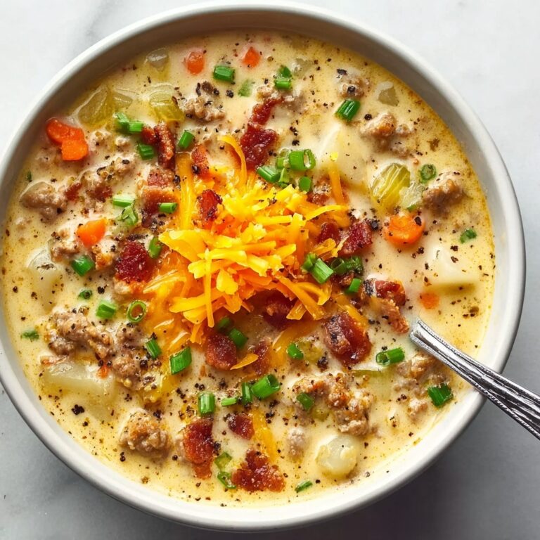 Cheeseburger Soup with Potatoes Recipe