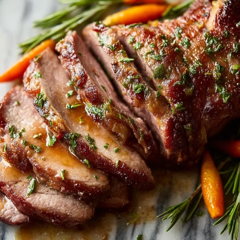 Slow Roasted Herb-Crusted Boneless Leg of Lamb Recipe