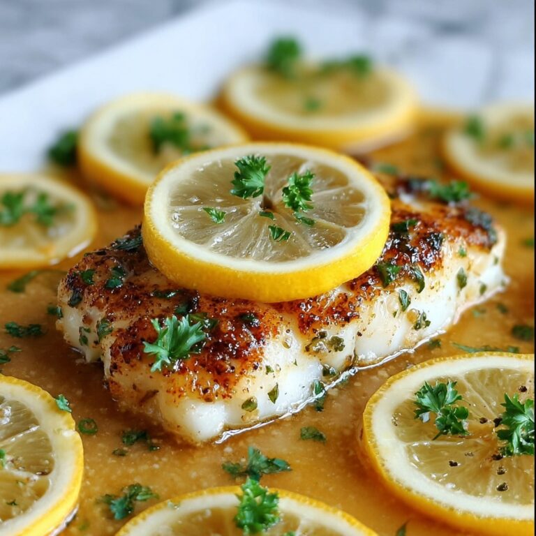 Baked Lemon-Garlic Cod with Butter Sauce Recipe