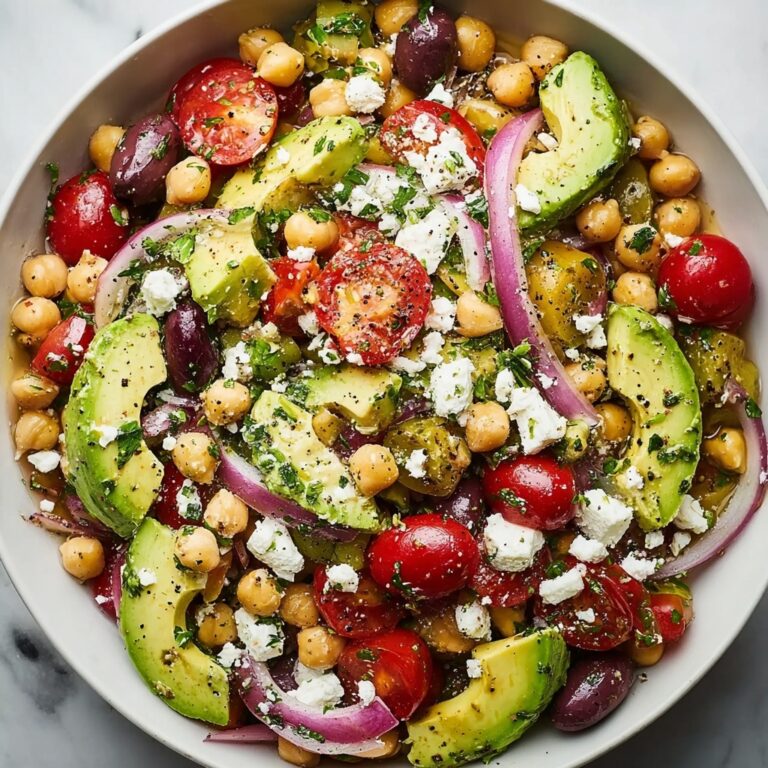 Easy Chickpea Feta Avocado Salad Recipe