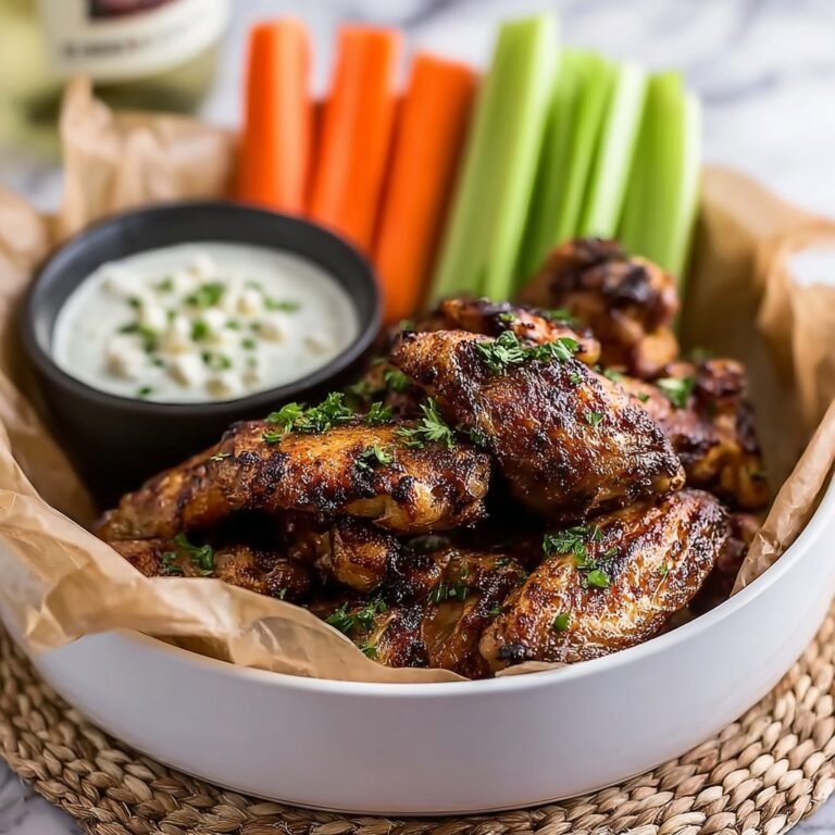 Dry Rub Baked Chicken Wings with Gorgonzola Sauce Recipe