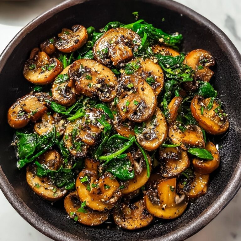 Easy Sautéed Mushrooms with Spinach Recipe