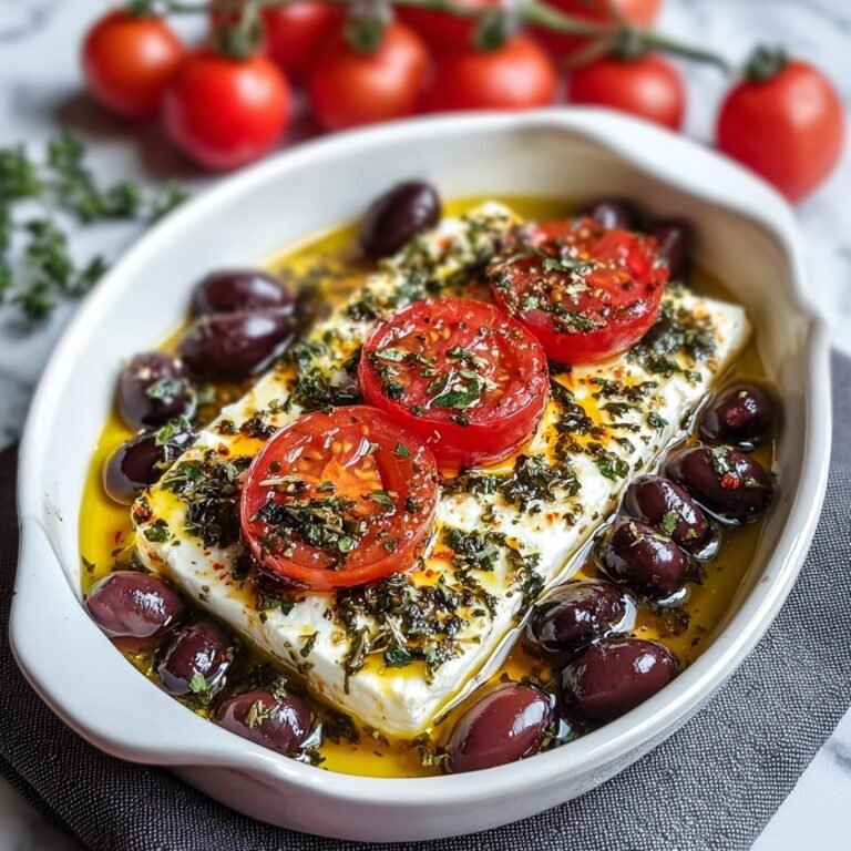 Baked Feta with Tomatoes and Olives Recipe
