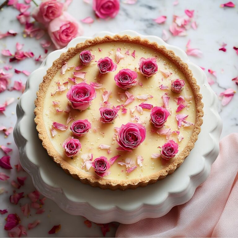 Rose Blossom Panna Cotta Tart Recipe