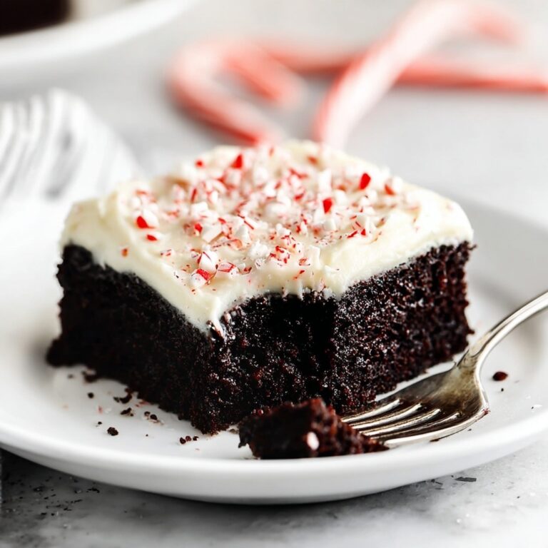 Chocolate Candy Cane Cheesecake Cake Recipe