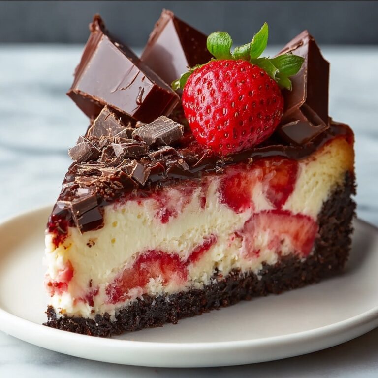 Chocolate Strawberry Swirl Cheesecake Recipe
