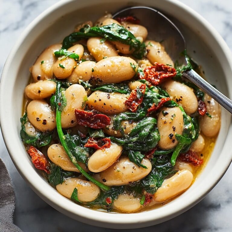 Tuscan Butter Beans with Spinach and Sun-Dried Tomatoes Recipe