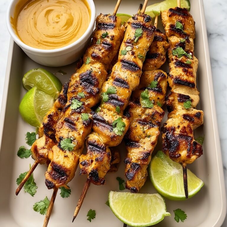 Thai Grilled Chicken Skewers with Coconut Peanut Sauce Recipe