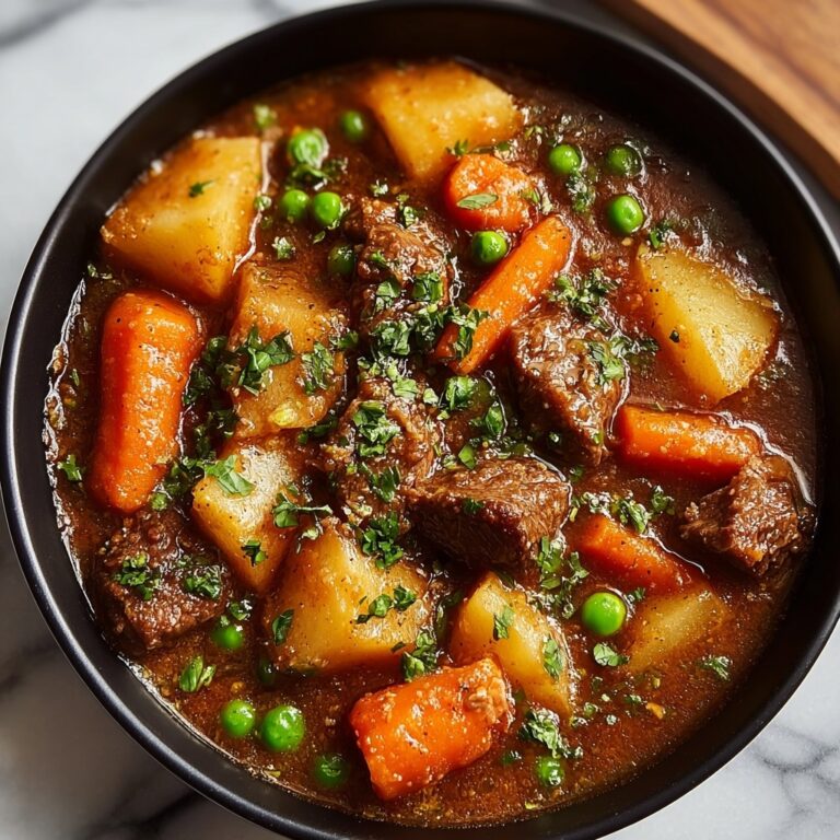Hearty Homemade Beef Stew with Vegetables and Red Wine Recipe