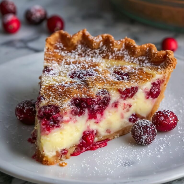 Cranberry Custard Pie Recipe