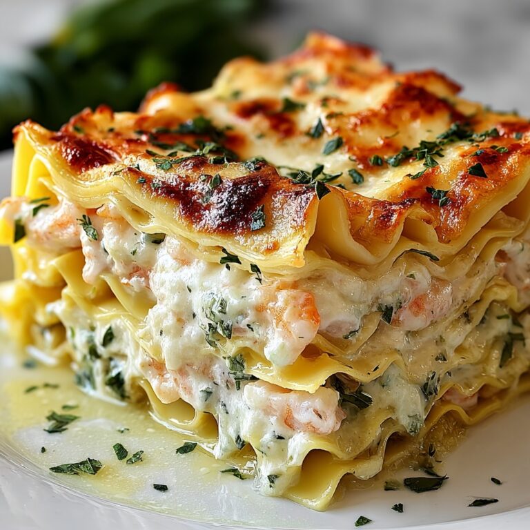 Garlic Butter Shrimp Scampi Lasagna Recipe