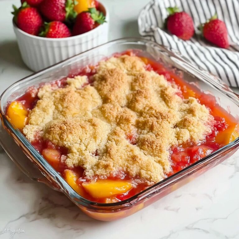 Homemade Strawberry Peach Cobbler Recipe