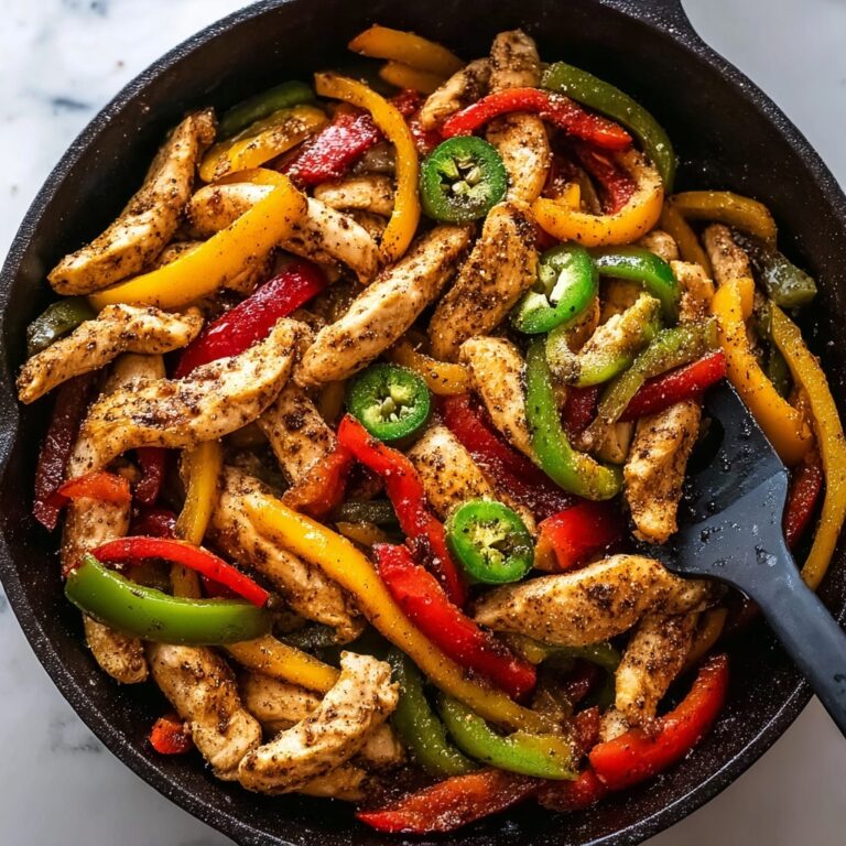 Skillet Chicken Fajitas with Creamy Jalapeño Verde Sauce Recipe