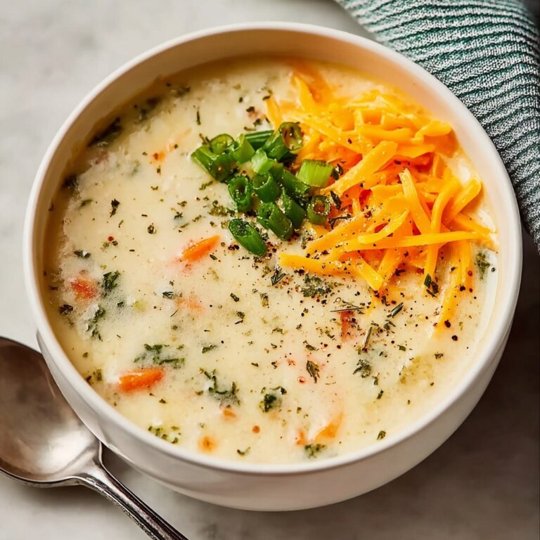 Creamy Potato and Carrot Soup with Cheddar and Green Onions Recipe