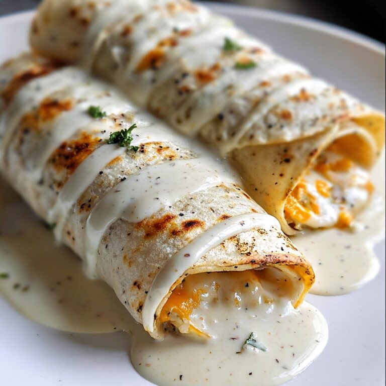 Cheesy Chicken Alfredo Wraps Recipe