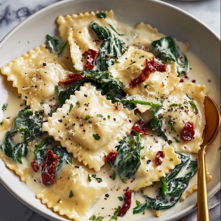 Creamy Tuscan Ravioli Recipe