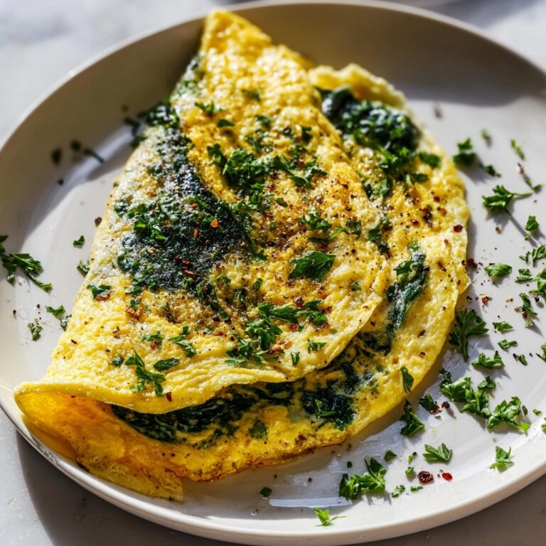 Delicious Spinach and Cheese Breakfast Omelette Recipe